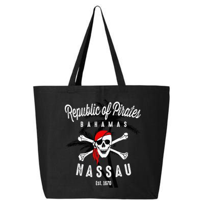 Republic Of Pirates Nassau Bahamas Vintage Summer 25L Jumbo Tote