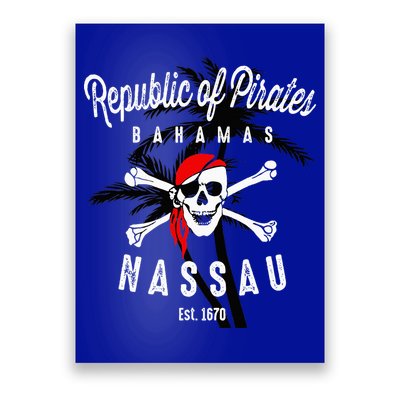 Republic Of Pirates Nassau Bahamas Vintage Summer Poster