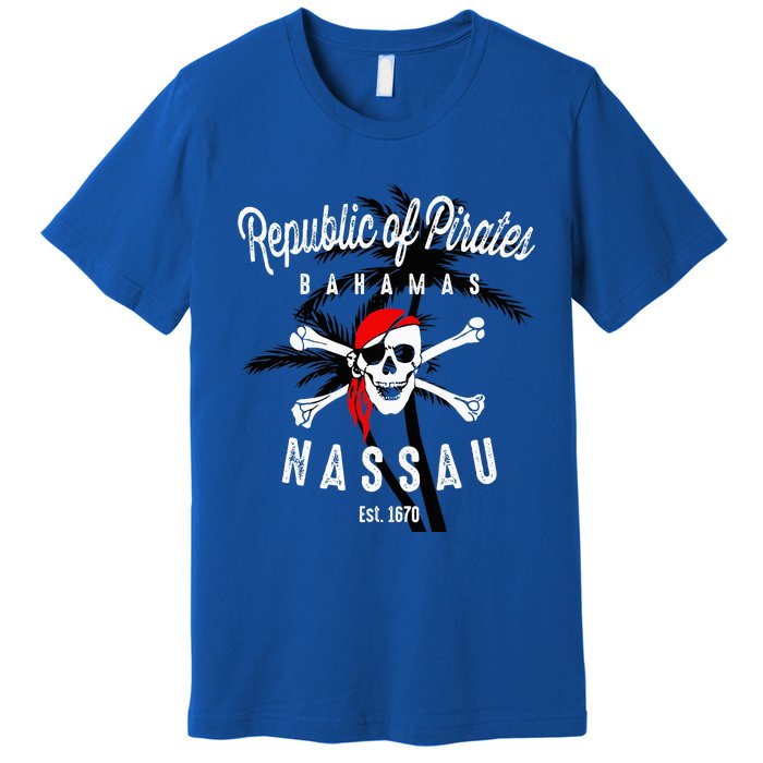 Republic Of Pirates Nassau Bahamas Vintage Summer Premium T-Shirt