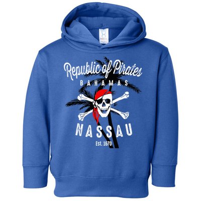 Republic Of Pirates Nassau Bahamas Vintage Summer Toddler Hoodie