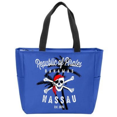 Republic Of Pirates Nassau Bahamas Vintage Summer Zip Tote Bag