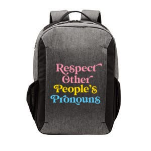 Respect Other Peoples Pronouns Pansexual Lgbtqia Pride Flag Gift Vector Backpack