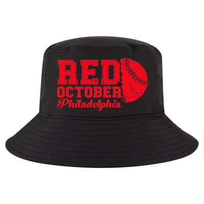 Red October Philadelphia Skyline Retro Philly Cityscap Cool Comfort Performance Bucket Hat