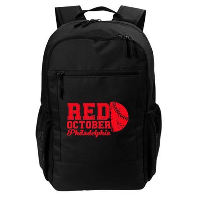 Red October Philadelphia Skyline Retro Philly Cityscap Backpack