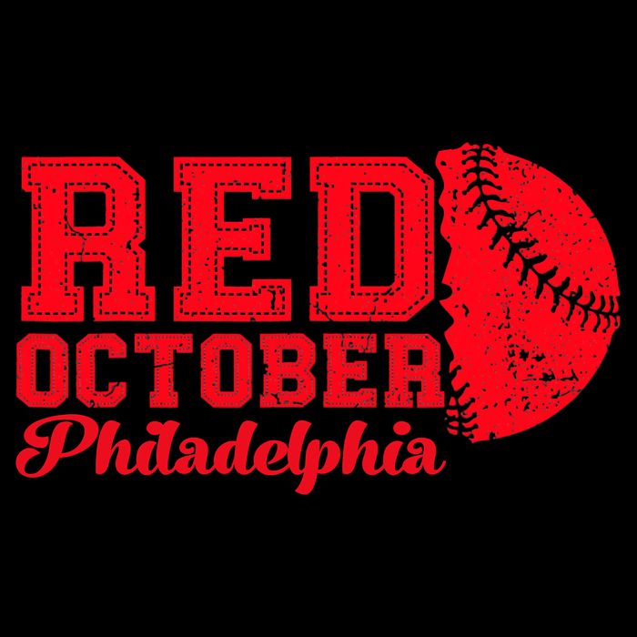 Red October Philadelphia Skyline Retro Philly Cityscap Premium T-Shirt