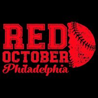 Red October Philadelphia Skyline Retro Philly Cityscap Baby Bodysuit