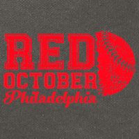 Red October Philadelphia Skyline Retro Philly Cityscap Cotton Canvas Backpack