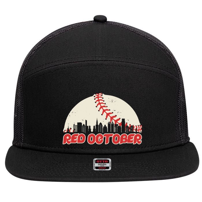 Red October Philadelphia Baseball 7 Panel Mesh Trucker Snapback Hat