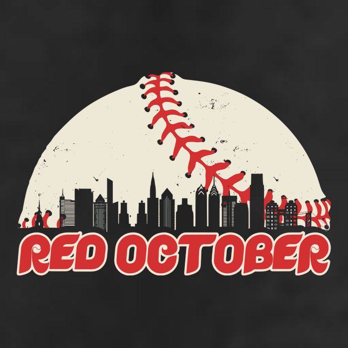 Red October Philadelphia Baseball 7 Panel Mesh Trucker Snapback Hat