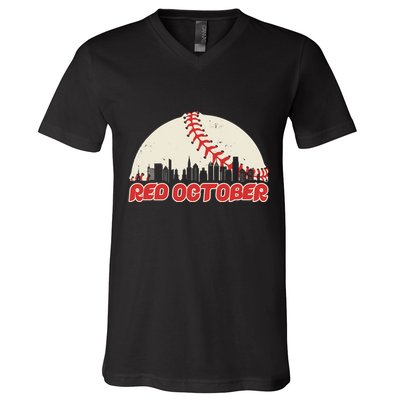 Red October Philadelphia Baseball V-Neck T-Shirt
