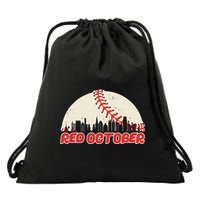 Red October Philadelphia Baseball Drawstring Bag