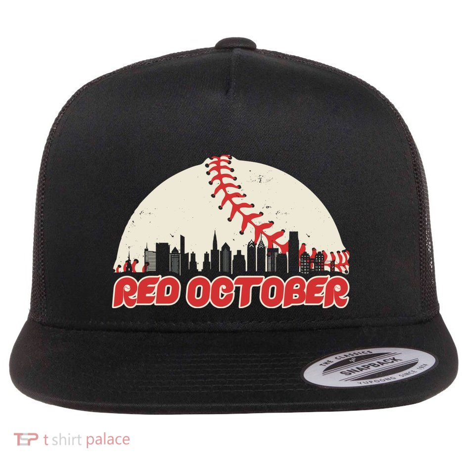 Red October Philadelphia Baseball Flat Bill Trucker Hat