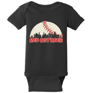 Red October Philadelphia Baseball Baby Bodysuit