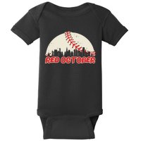 Red October Philadelphia Baseball Baby Bodysuit