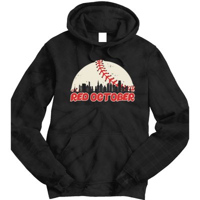 Red October Philadelphia Baseball Tie Dye Hoodie