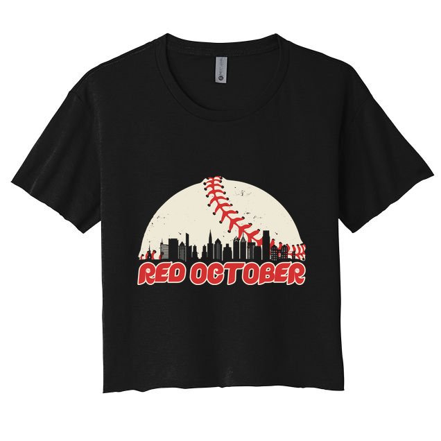 Red October Philadelphia Baseball Crop Top