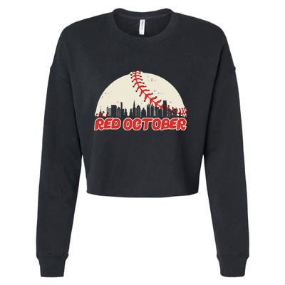 Red October Philadelphia Baseball Cropped Pullover Crew