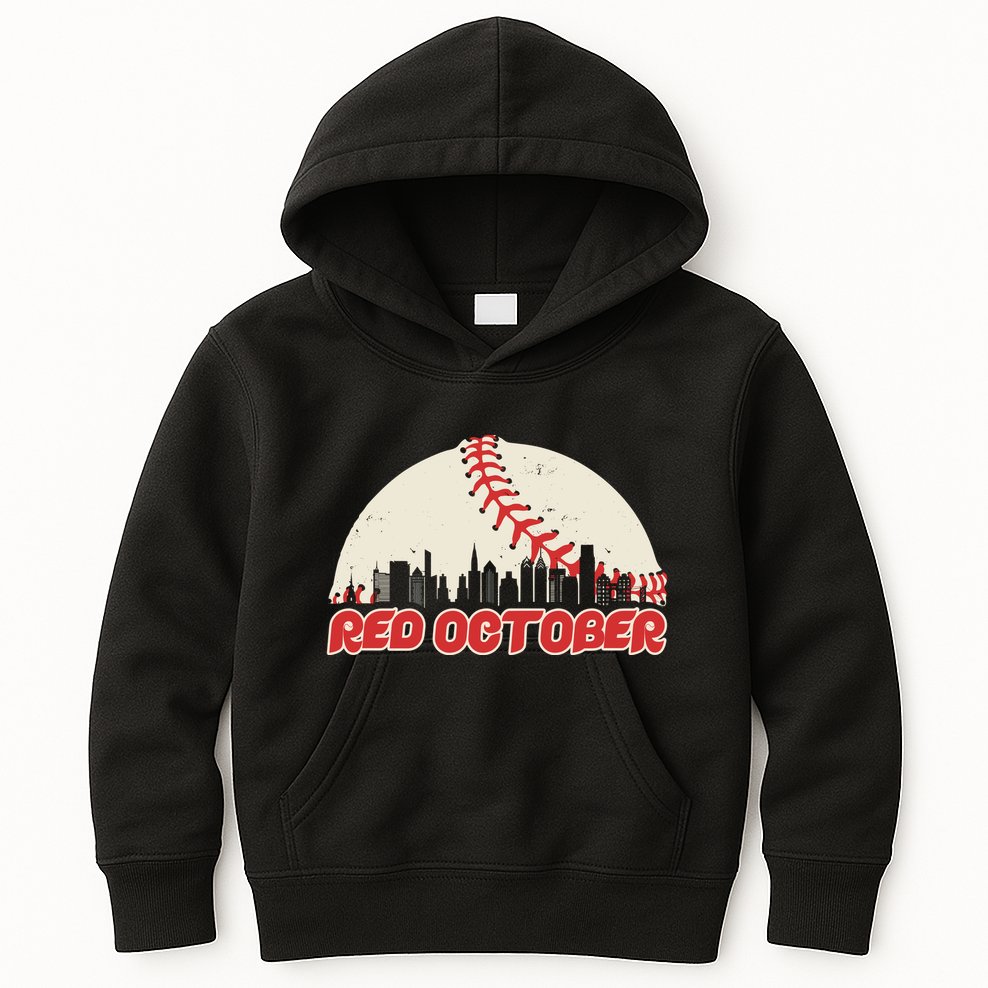 Red October Philadelphia Baseball Kids Hoodie