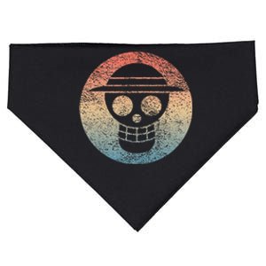 Retro One Pirate Flag Skull Sunset Blank Piece USA-Made Doggie Bandana