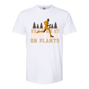 Runs On Plants Runner Marathon Athlete Running Gift Softstyle CVC T-Shirt