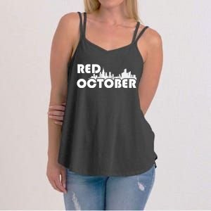 Red October Philly_ Philadelphia Baseball Fan Support Women's Strappy Tank