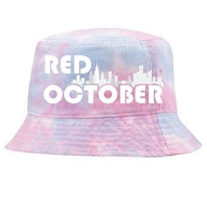 Red October Philly_ Philadelphia Baseball Fan Support Tie-Dyed Bucket Hat