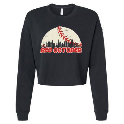 Red October Philadelphia Baseball Cropped Pullover Crew