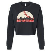 Red October Philadelphia Baseball Cropped Pullover Crew
