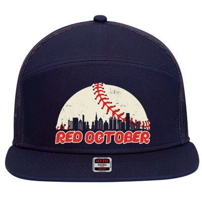 Red October Philadelphia Baseball 7 Panel Mesh Trucker Snapback Hat
