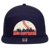 Red October Philadelphia Baseball 7 Panel Mesh Trucker Snapback Hat