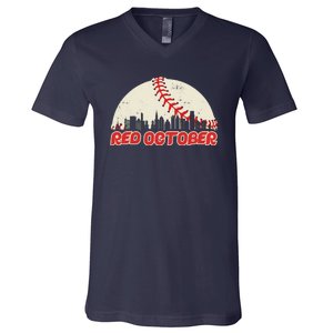 Red October Philadelphia Baseball V-Neck T-Shirt