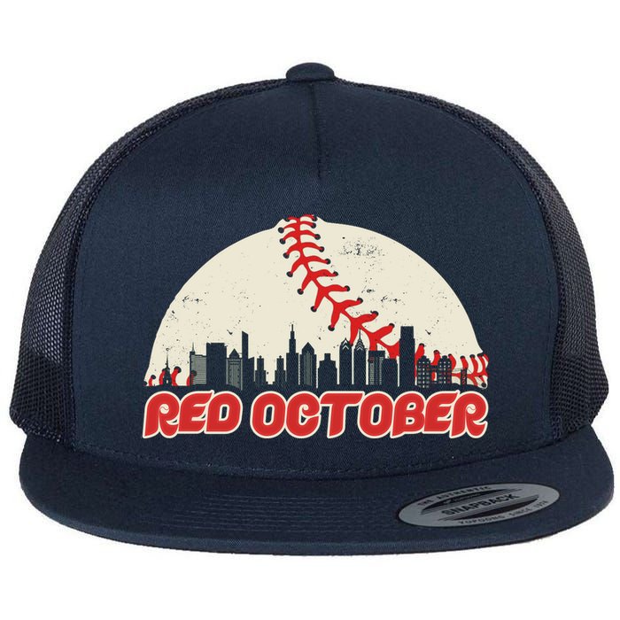 Red October Philadelphia Baseball Flat Bill Trucker Hat