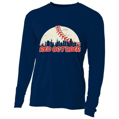 Red October Philadelphia Baseball Cooling Performance Long Sleeve Crew