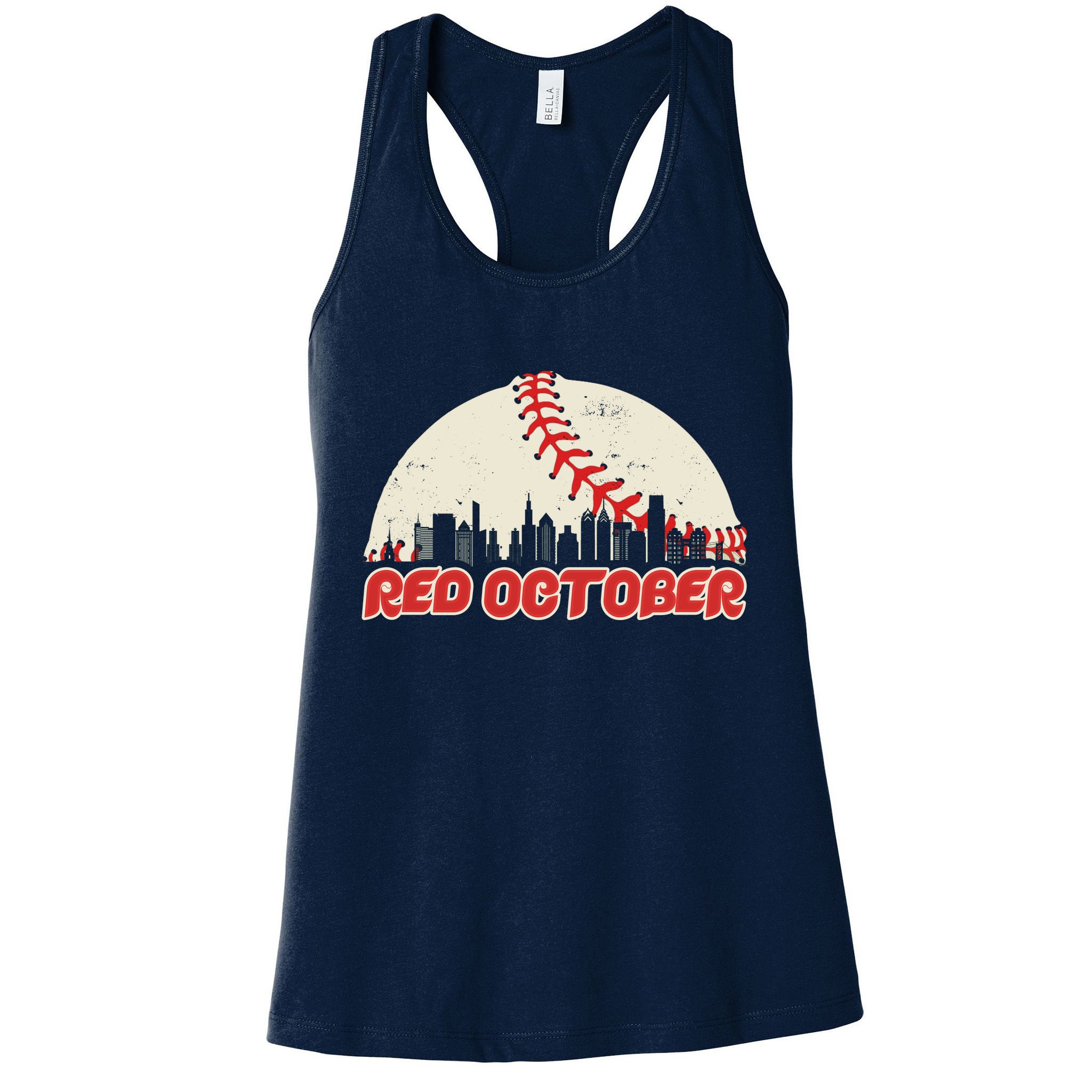 Red October Philadelphia Baseball Womens Tank Top