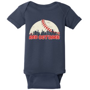 Red October Philadelphia Baseball Baby Bodysuit