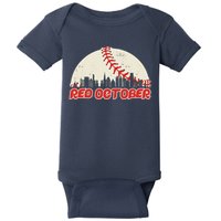 Red October Philadelphia Baseball Baby Bodysuit
