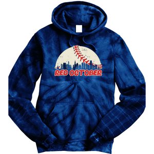 Red October Philadelphia Baseball Tie Dye Hoodie