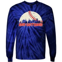 Red October Philadelphia Baseball Tie-Dye Long Sleeve Shirt