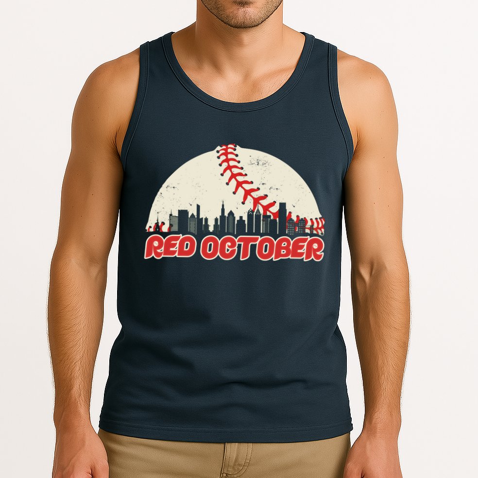 Red October Philadelphia Baseball Tank Top