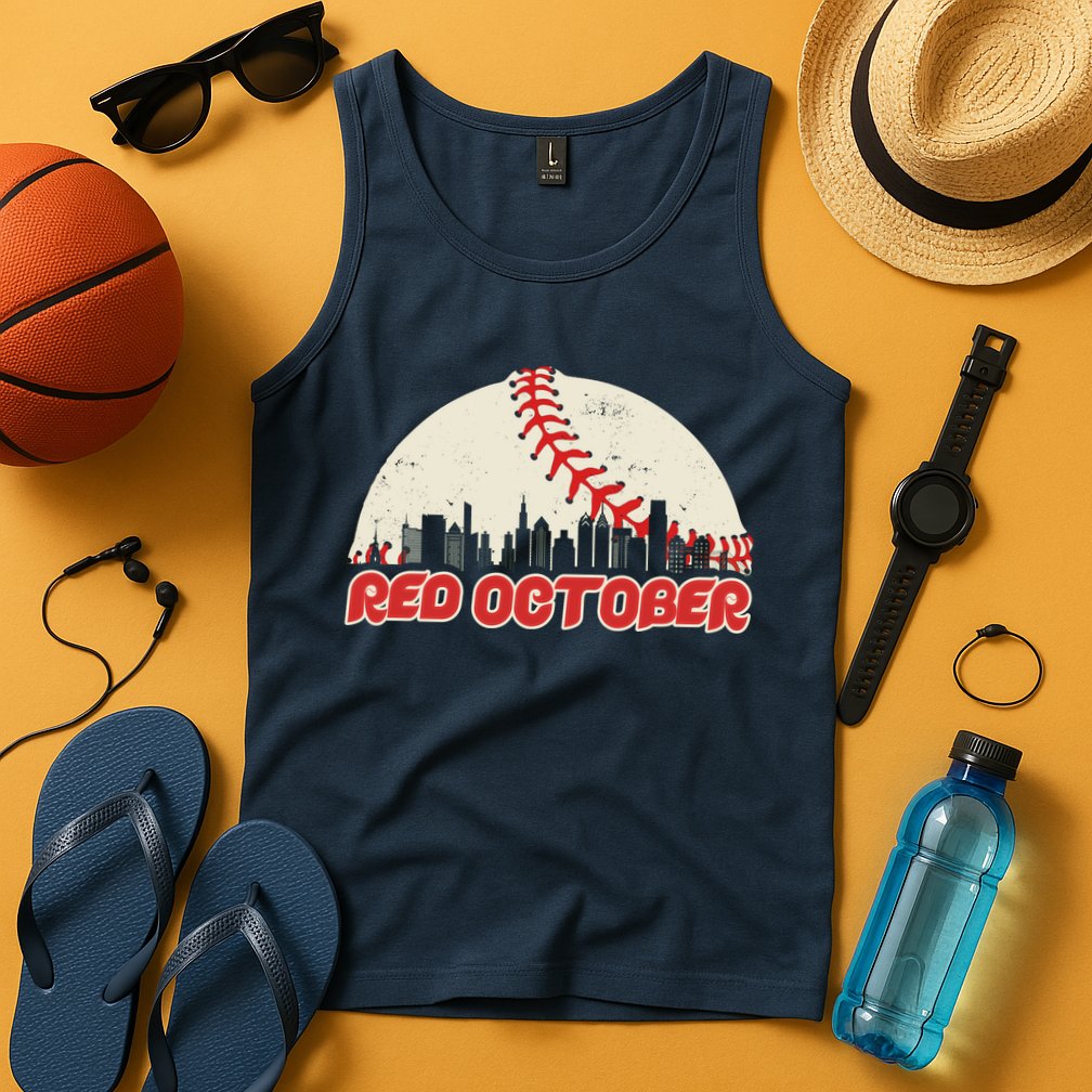 Red October Philadelphia Baseball Tank Top