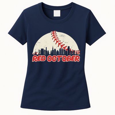 Red October Philadelphia Baseball Womens T-Shirt