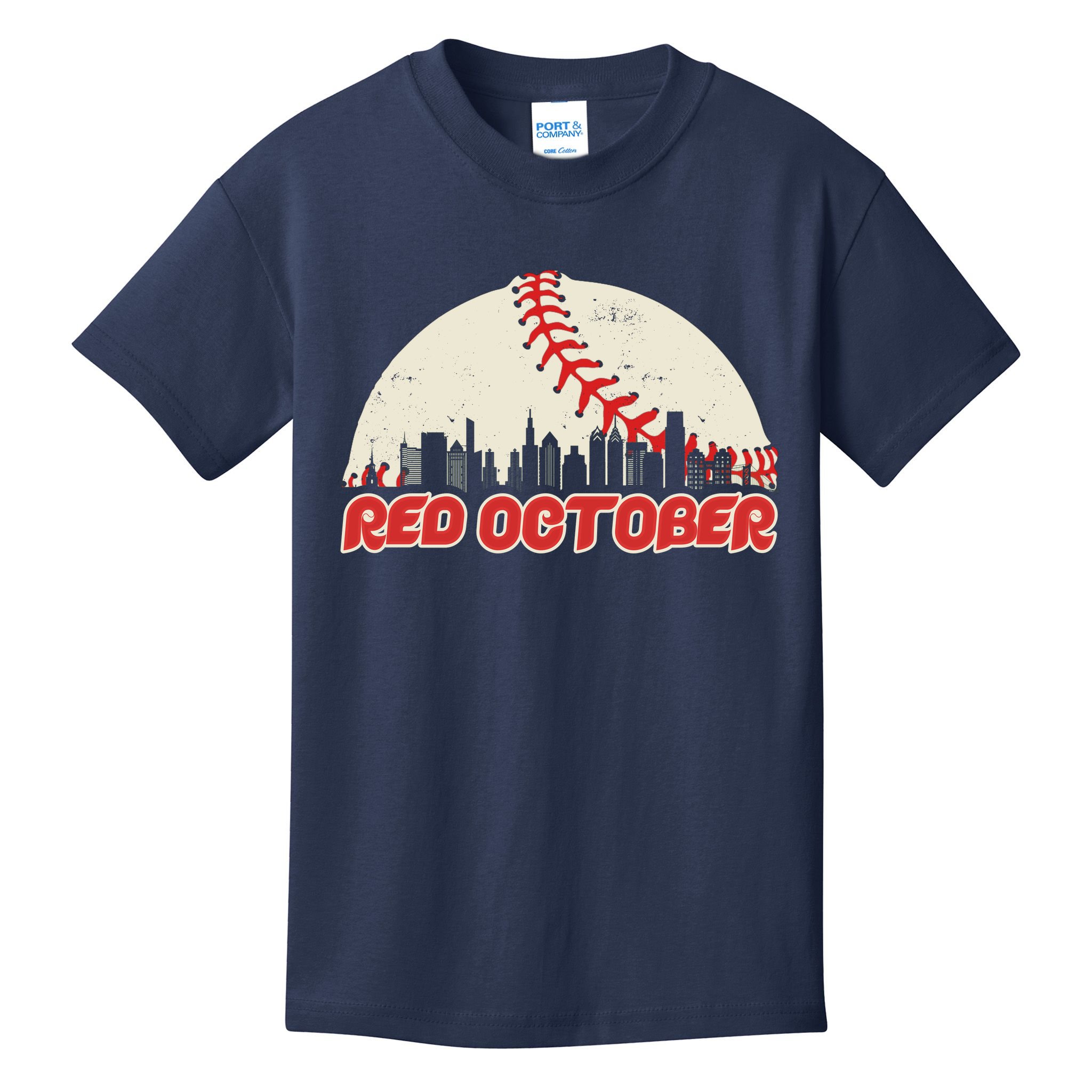 Red October Philadelphia Baseball Kids T-Shirt