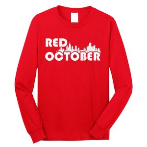 Red October Philly_ Philadelphia Baseball Fan Support Long Sleeve Shirt