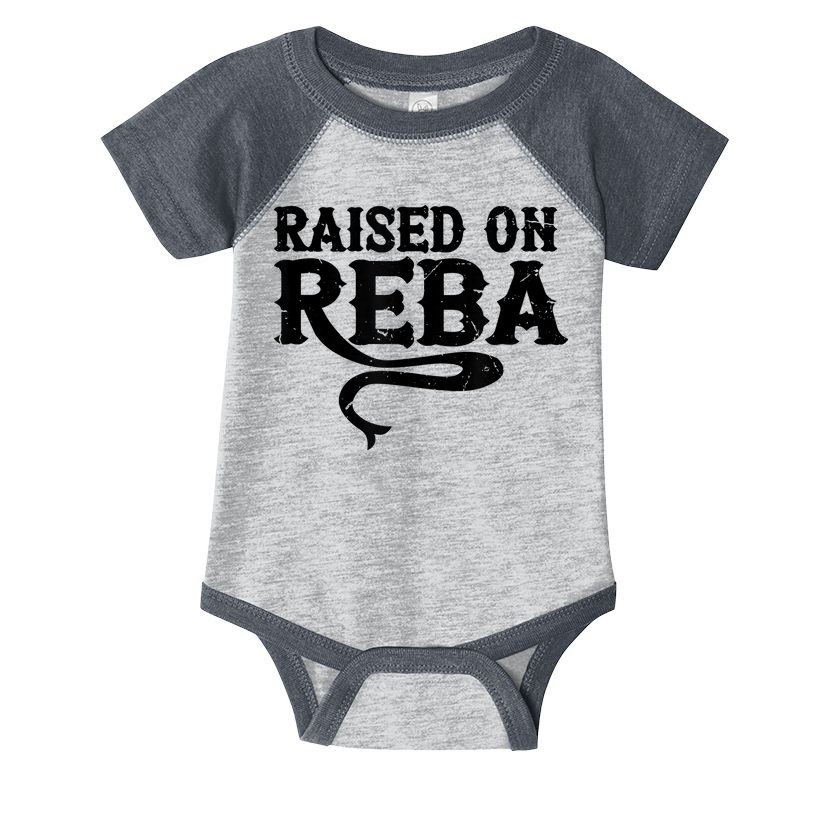 Raised On Reba Team Reba Infant Baby Jersey Bodysuit
