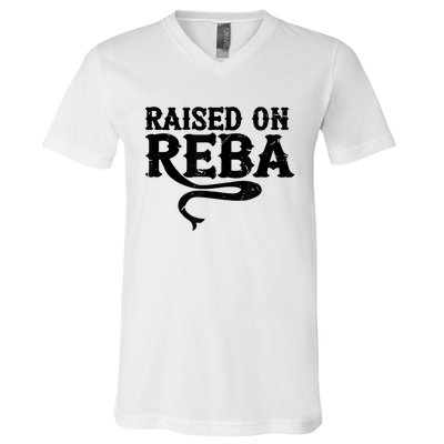 Raised On Reba Team Reba V-Neck T-Shirt