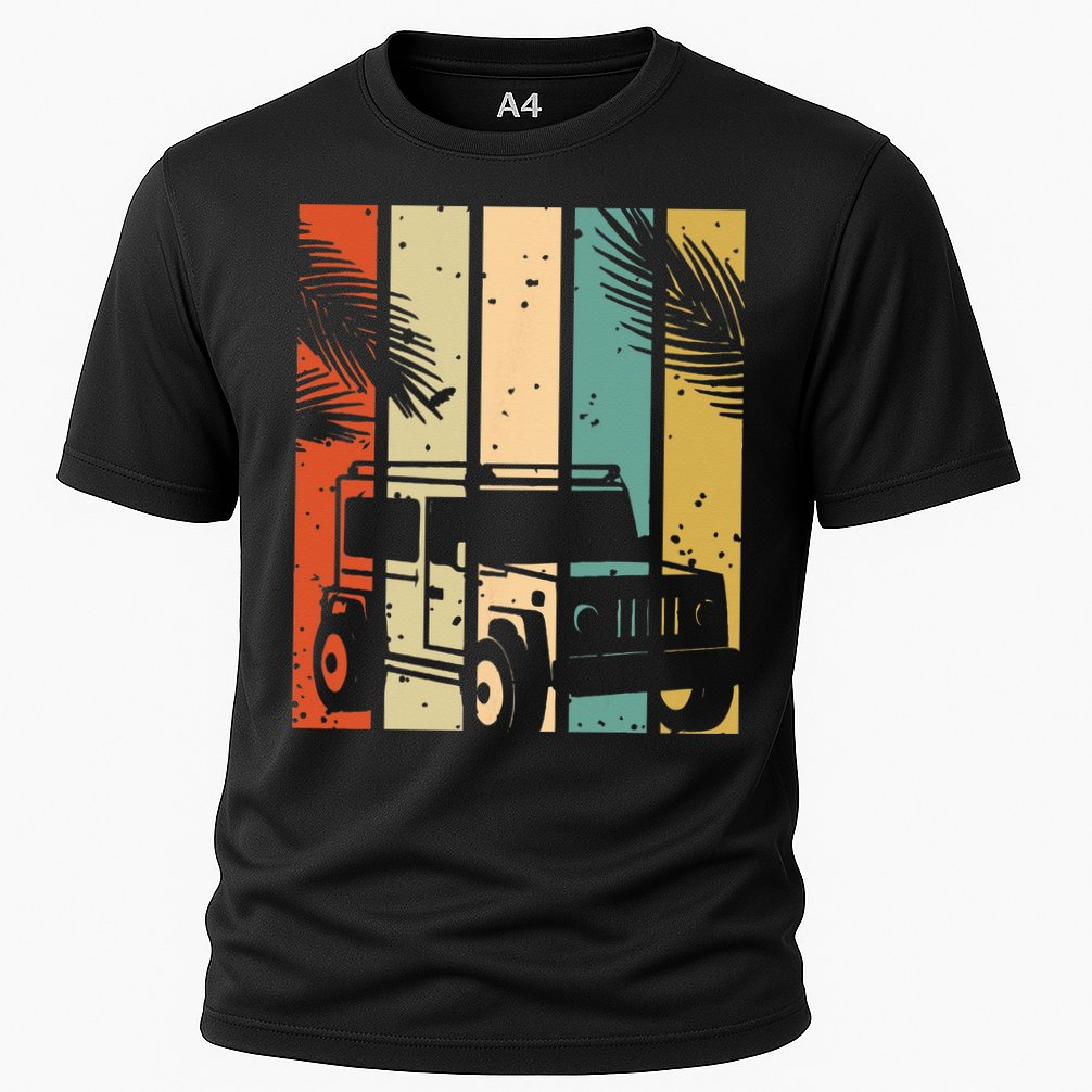Retro Off Road Vehicle Cooling Performance Crew T-Shirt