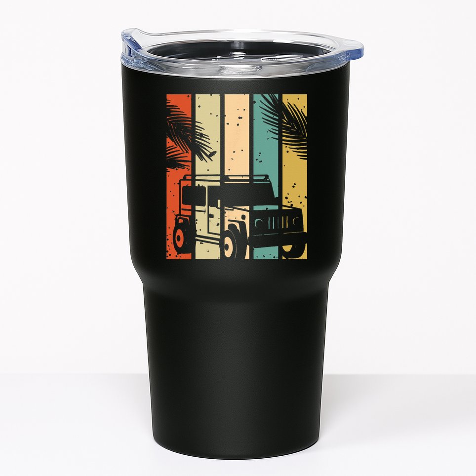 Retro Off Road Vehicle Tumbler