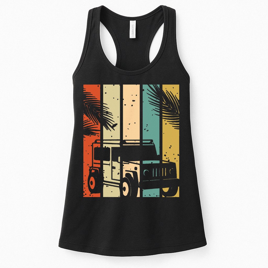 Retro Off Road Vehicle Womens Tank Top
