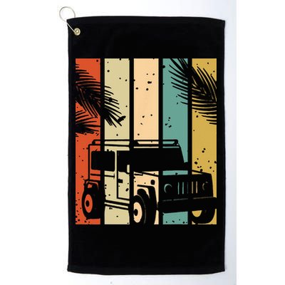 Retro Off Road Vehicle Golf Towel