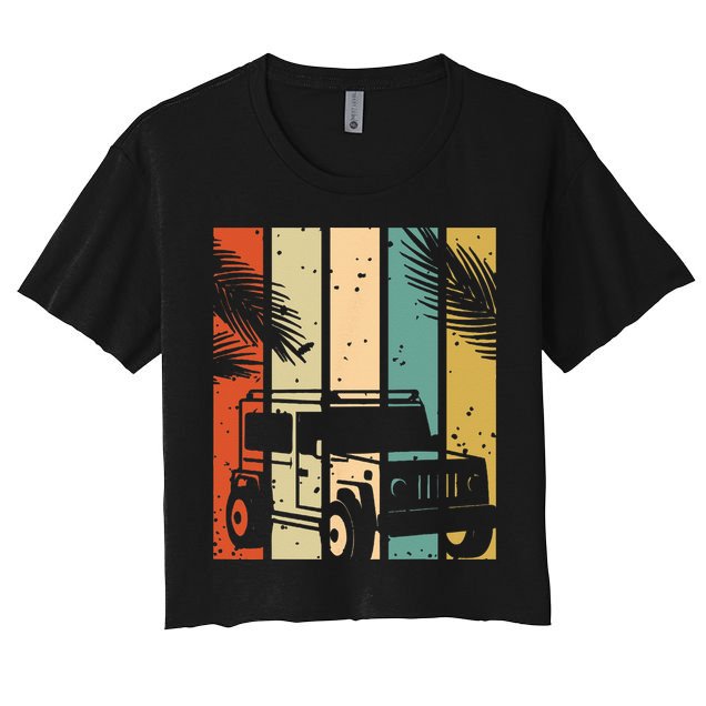 Retro Off Road Vehicle Crop Top